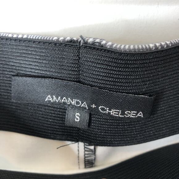 Amanda + Chelsea NWT Women's Black & White Plaid Stretchy Pencil Skirt Small - Picture 6 of 10